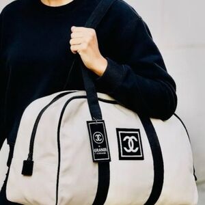 CHANEL GWP Black and White Duffel Bag
